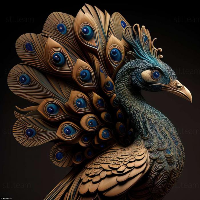 3D model peacock (STL)